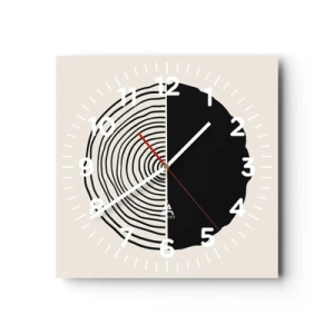 Nástenné hodiny - Pol na pol - 30x30 cm