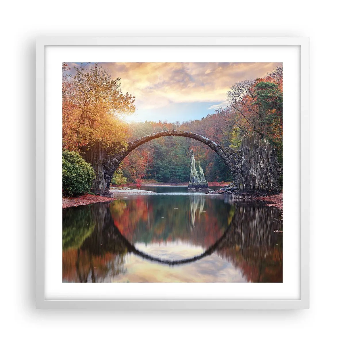 Plagát v bielom ráme - Za zrkadlom - 50x50 cm