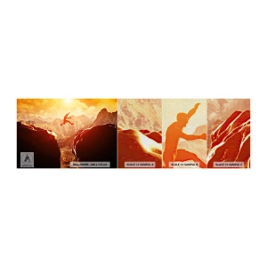 Vzorka fototapety Premium Canvas - Prekročením hraníc - Šport, Lezenie, Krajina - 100x30 cm