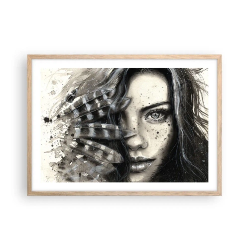 Plagát v ráme zo svetlého duba - Divoká krása - 70x50 cm
