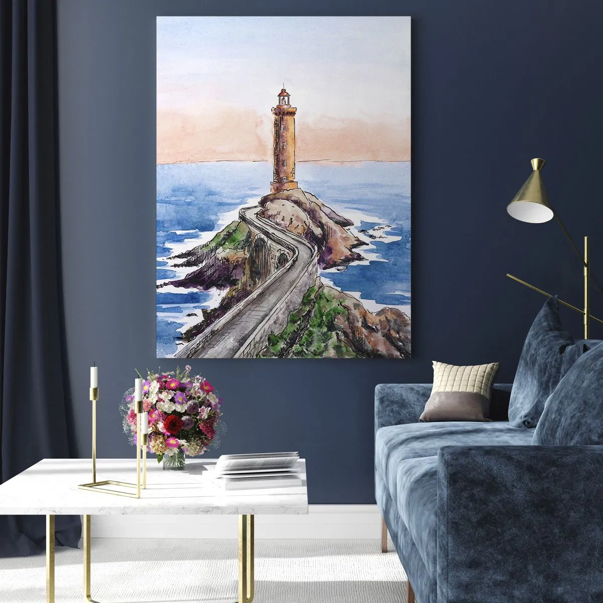 Obraz na skle - Tvárou v tvár moru - 50x70 cm