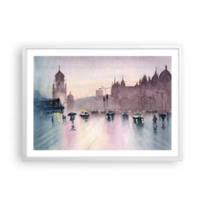 Plagát v bielom ráme - V daždivom opare - 70x50 cm