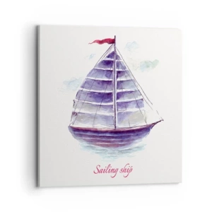 Obraz na plátne - Napnuté plachty a pokojná voda - 70x70 cm