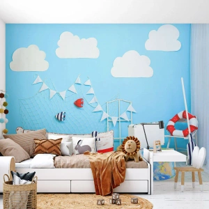 Samolepiaca Fototapeta Deluxe Sticker - Detská túžba za dobrodružstvom - Pre deti, Námorná, Rybarska lod - 450x315 cm