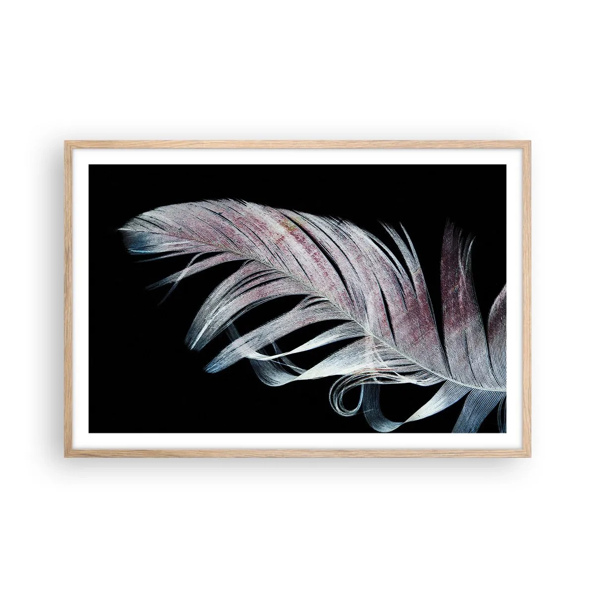 Plagát v ráme zo svetlého duba - Premýšľajte o dotyku - 91x61 cm