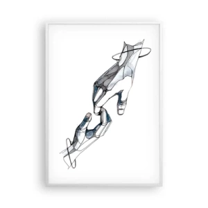 Plagát v bielom ráme - Dobré gesto - 70x100 cm