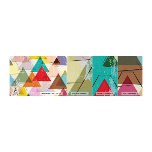 Vzorka fototapety Premium Sand - Blábolenie - Abstrakcia, Kus, Trojuholníky - 100x30 cm