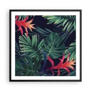 Plagát v čiernom ráme - Vzplanúť v zelenom - 60x60 cm