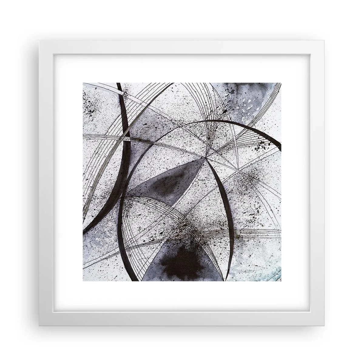 Plagát v bielom ráme - Futuristická fantázia - 30x30 cm