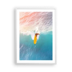 Plagát v bielom ráme - Oceanický jazdec - 50x70 cm