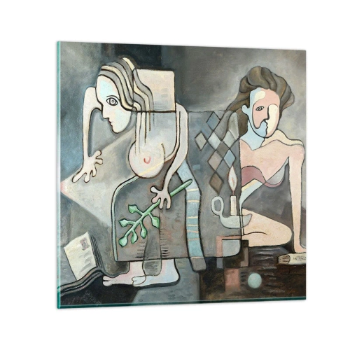 Obraz na skle - Mozaika ducha a hmoty - 50x50 cm