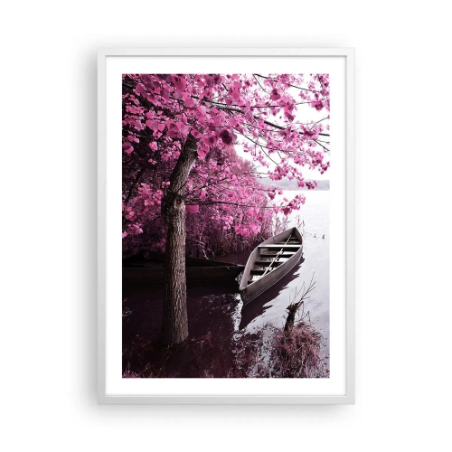Plagát v bielom ráme - V ružovom tichu - 50x70 cm