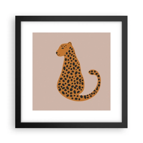 Plagát v čiernom ráme - Leopardný vzor je v móde - 30x30 cm