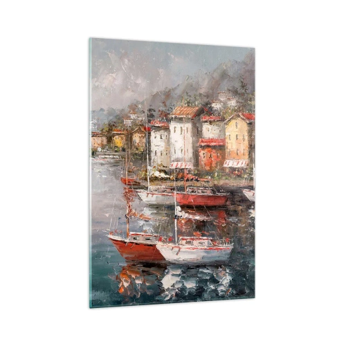 Obraz na skle - Romantický prístav - 70x100 cm