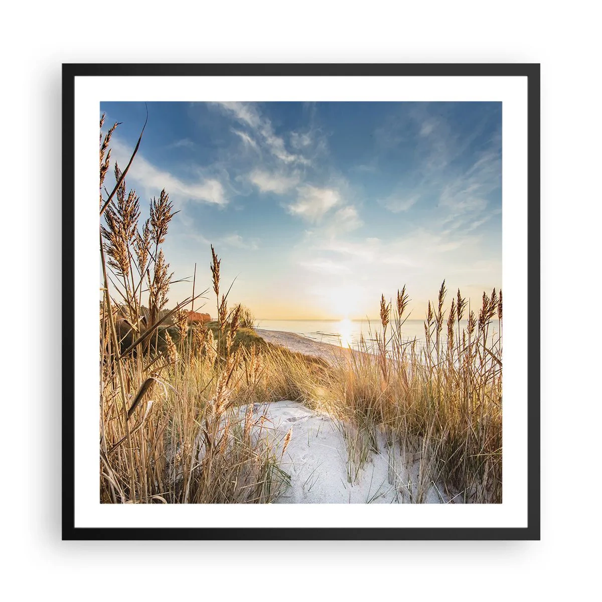 Plagát v čiernom ráme - Severná pláž - 60x60 cm