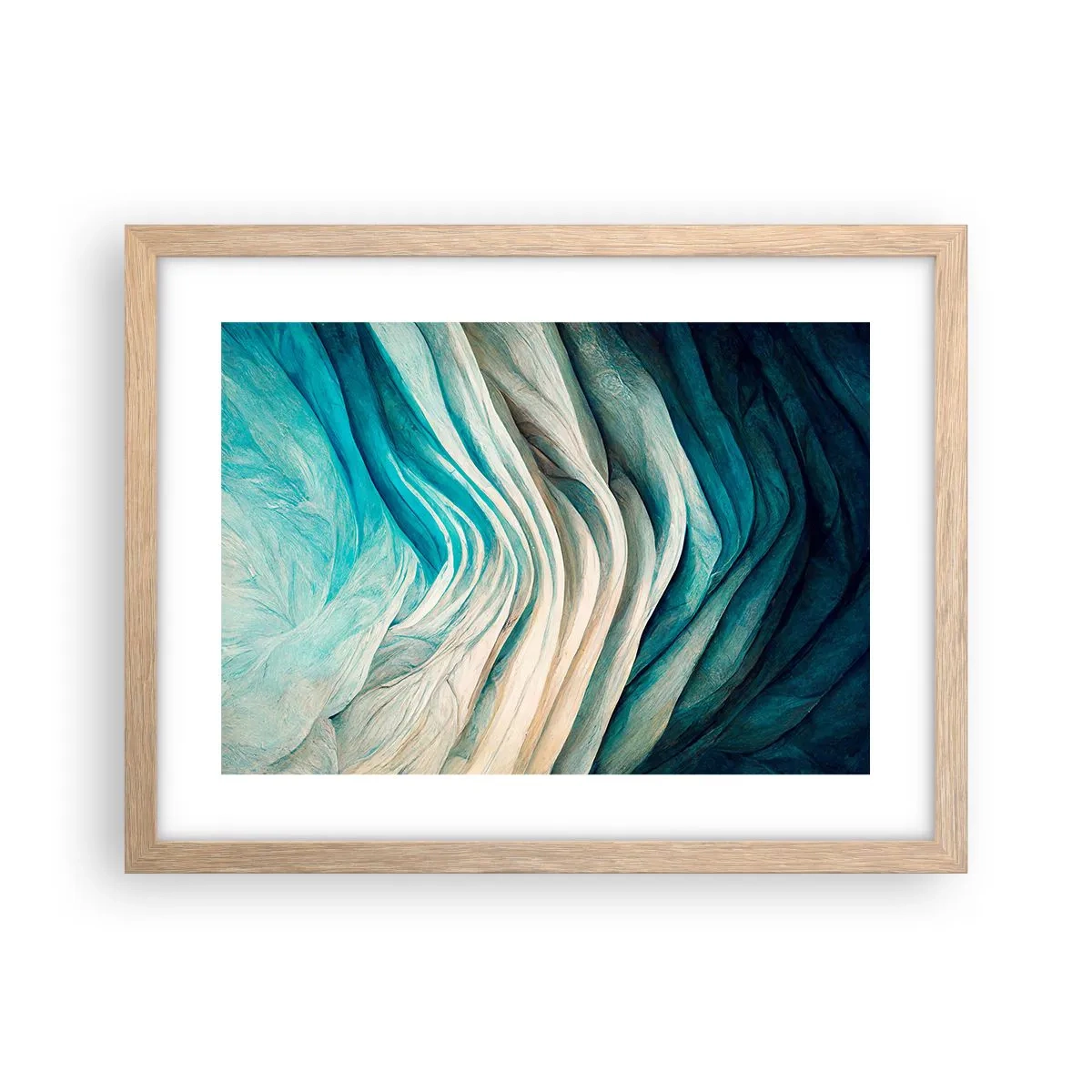 Plagát v ráme zo svetlého duba - Modrá neukojiteľnosť - 40x30 cm