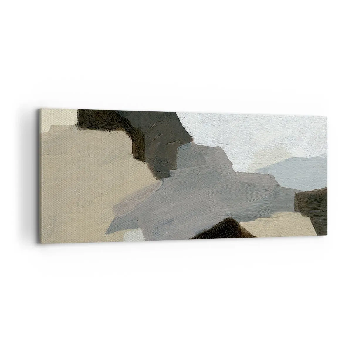 Obraz na plátne - Abstrakcia: križovatka šedej - 100x40 cm