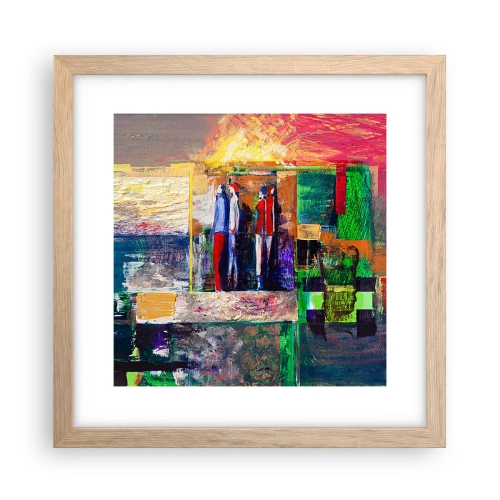 Plagát v ráme zo svetlého duba - Vzťahy a emócie - 30x30 cm