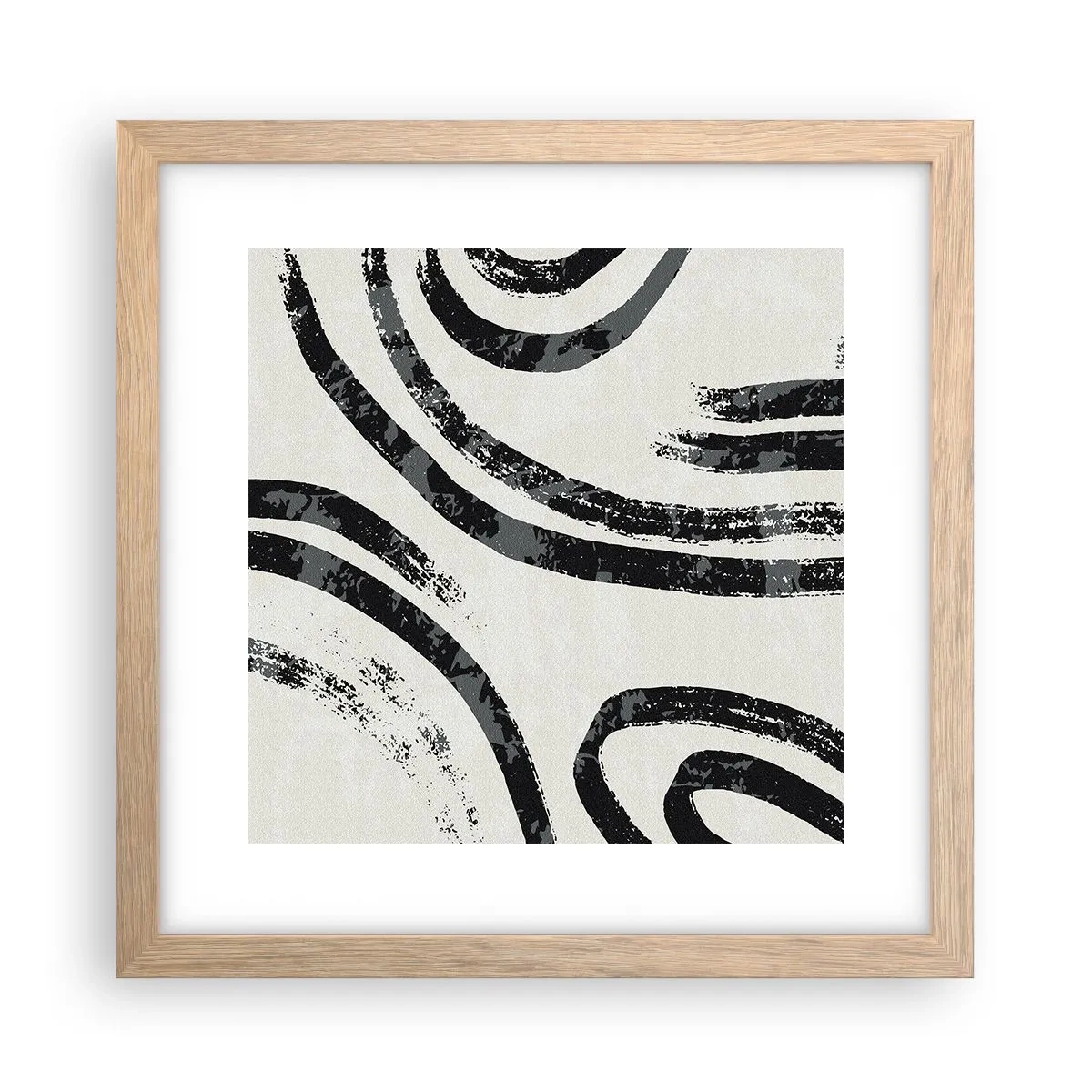 Plagát v ráme zo svetlého duba - Napoly zastavený - 30x30 cm