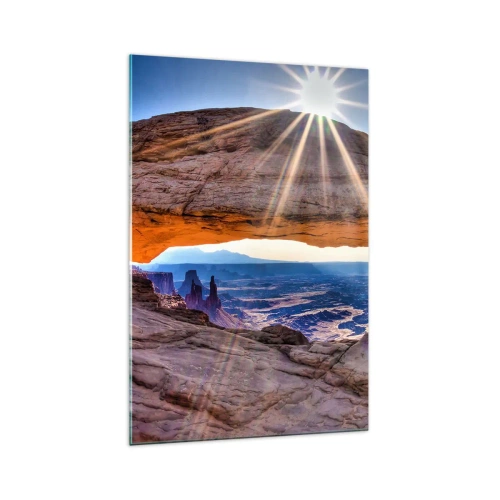 Obraz na skle - Skalnou bránou - 70x100 cm