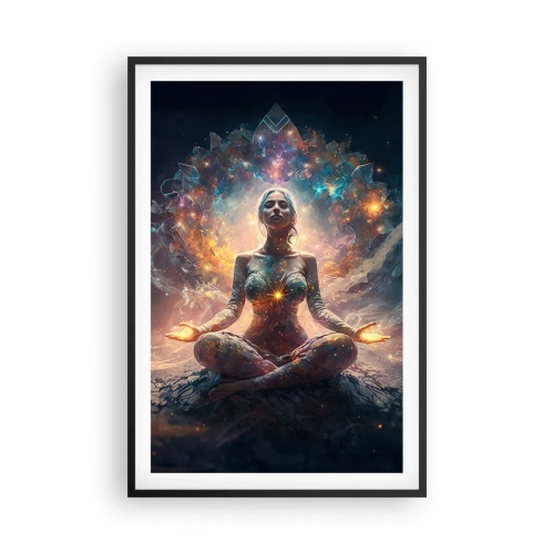 Plagát v čiernom ráme - Prúdenie dobrej energie - 61x91 cm