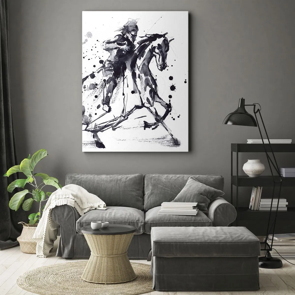 Obraz na plátne - Čierny rytier - 50x70 cm