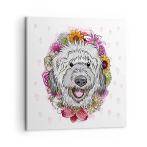 Obraz na plátne - Šteňacia radosť - 50x50 cm