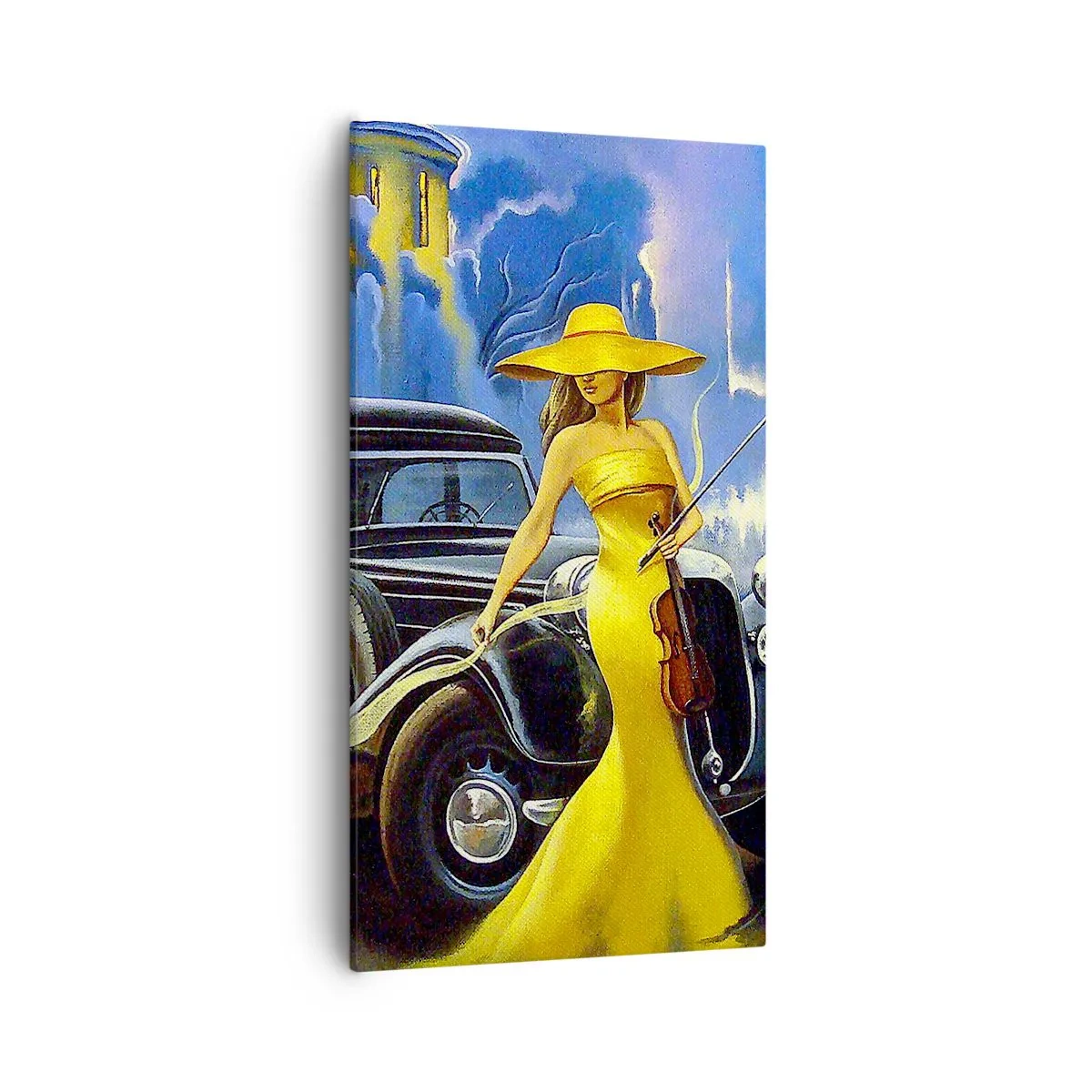 Obraz na plátne - Nokturno pre husle a lásku - 55x100 cm