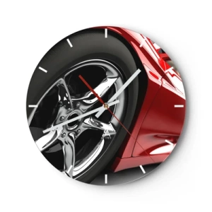 Nástenné hodiny - Vytvorený pre rýchlosť - 40x40 cm