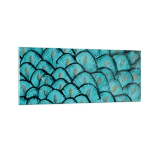 Obraz na skle - Veľká slávnosť peria - 100x40 cm