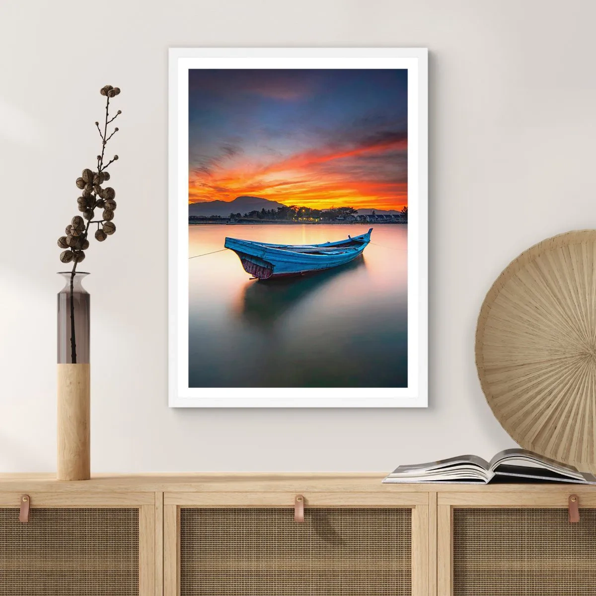 Plagát v bielom ráme - Blíži sa dobrá noc - 50x70 cm