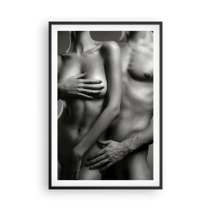 Plagát v čiernom ráme - Adam a Eva - 61x91 cm