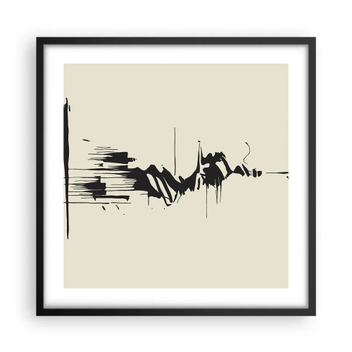 Plagát v čiernom ráme - Rýchla abstrakcia - 50x50 cm