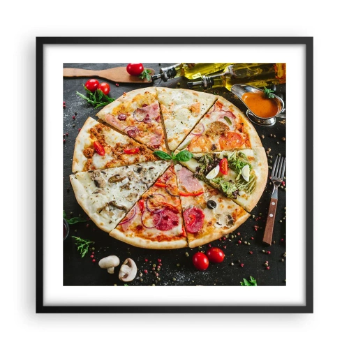 Plagát v čiernom ráme - Vejár chutí - 50x50 cm