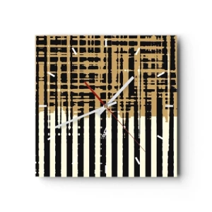 Nástenné hodiny - Architektonická abstrakcia - 30x30 cm