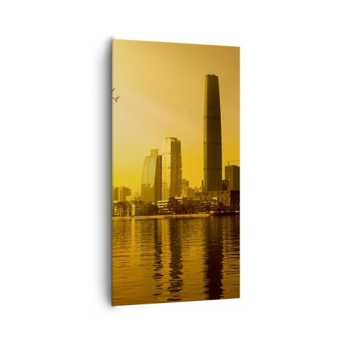 Obraz na plátne - Zlaté mesto - 65x120 cm