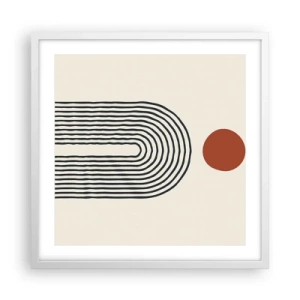 Plagát v bielom ráme - Magnetizmus tvarov a farieb - 50x50 cm