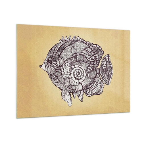 Obraz na skle - Z oceánu ornamentov - 100x70 cm