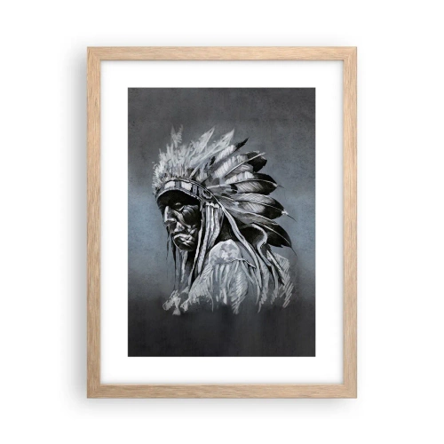 Plagát v ráme zo svetlého duba - Návrat k základom - 30x40 cm