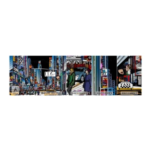 Vzorka fototapety Premium Sand - Komiksová veľká noc - Mesto, Architektúra, New York - 100x30 cm
