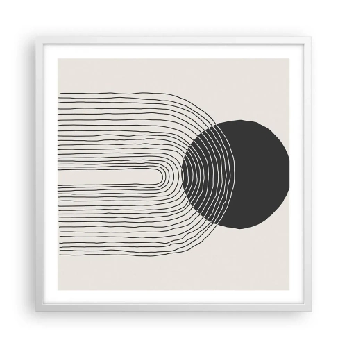 Plagát v bielom ráme - Chvenie a istota - 60x60 cm