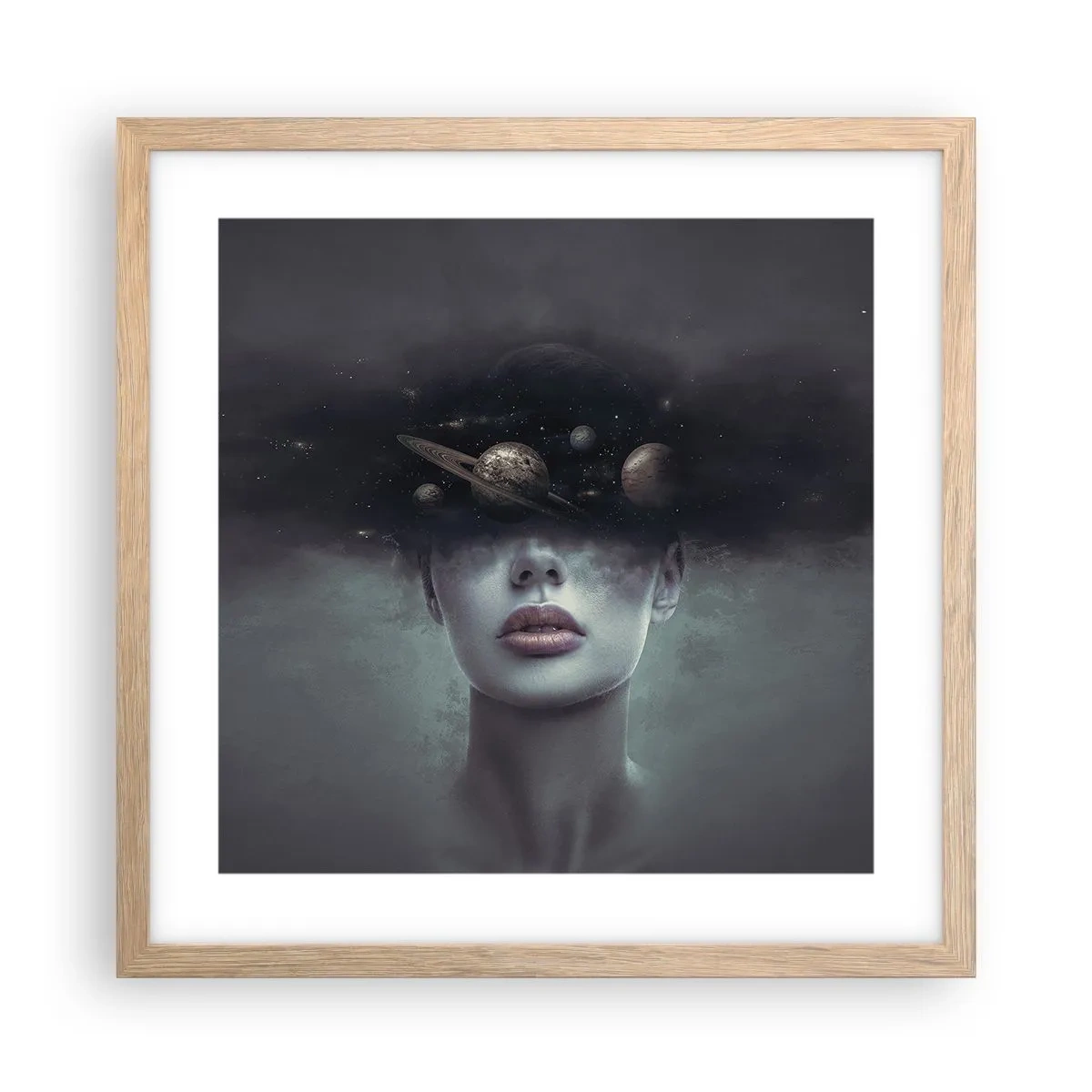 Plagát v ráme zo svetlého duba - A planéty… - 40x40 cm