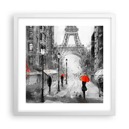 Plagát v bielom ráme - Všetky cesty vedú k nej - 40x40 cm