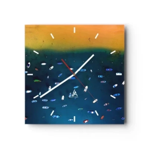 Nástenné hodiny - Prázdninová hra - 30x30 cm