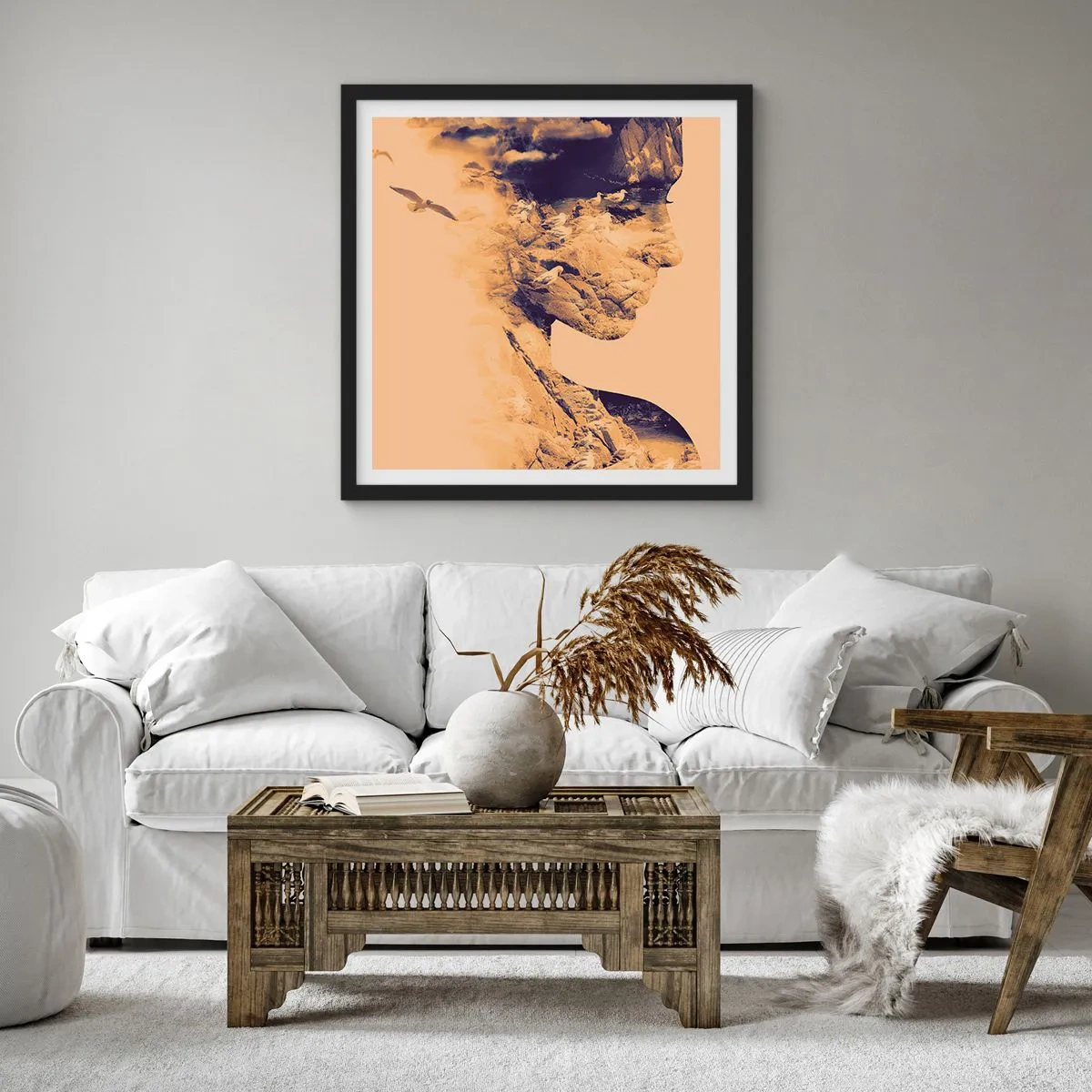 Plagát v čiernom ráme - Krásna od prírody - 60x60 cm