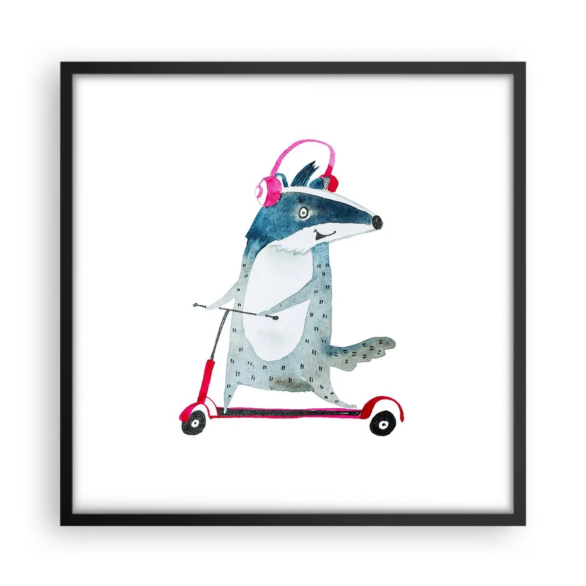 Plagát v čiernom ráme - Jazvečie radosti - 50x50 cm