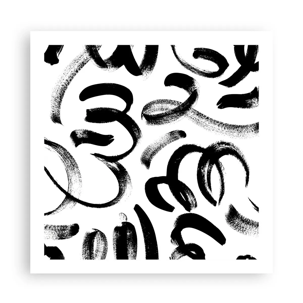 Plagát - Čierne na bielom - 60x60 cm