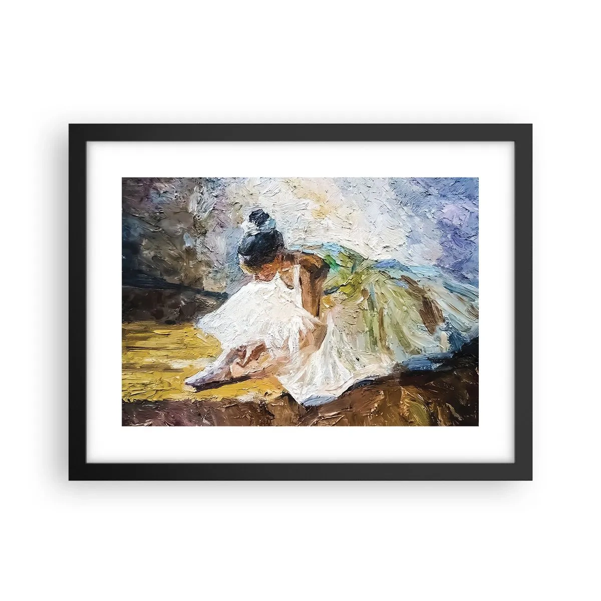 Plagát v čiernom ráme - Z Degasovho obrazu - 40x30 cm