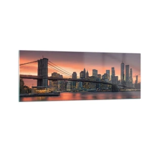 Obraz na skle - Ponorené do ľaliového ticha - 140x50 cm