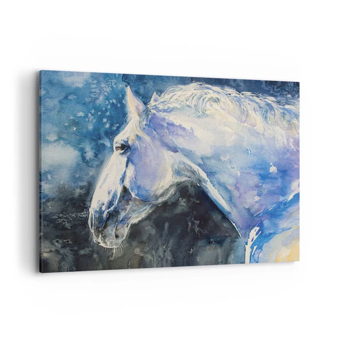 Obraz na plátne - Portrét v modrej žiare - 120x80 cm